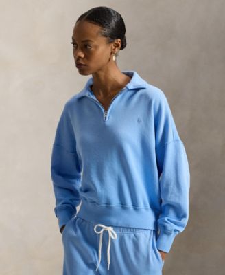 Women's Lightweight Fleece Quarter-Zip Sweatshirt