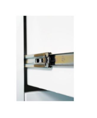 71" Metal Wardrobe Cabinet w/ 2 Drawers, Hanging Rod, 2 Doors & Shell