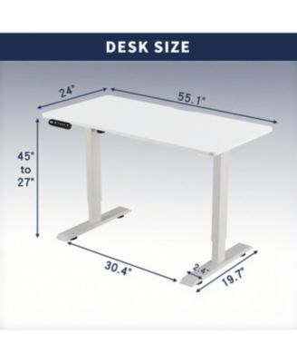 Electric Standing Desk Height Adjustable 55" Computer Table
