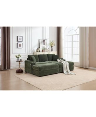 Streamdale Modular Sectional Sofa Bed Set - Green