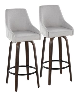Fabric Hannah Transitional Fixed-Height Counter Stool, Set of 2