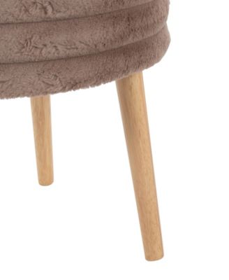 2-Pc. Fabric Tray Plush Contemporary Storage Ottoman Set