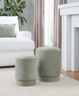 2-Pc. Fabric Marla Upholstered Contemporary Ottoman Set