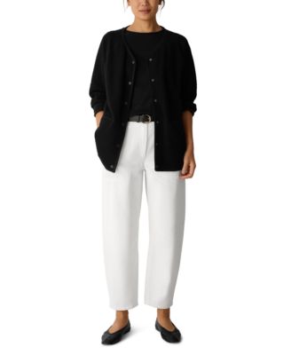 Women's V-Neck Snap Front Jacket, Regular And Petites