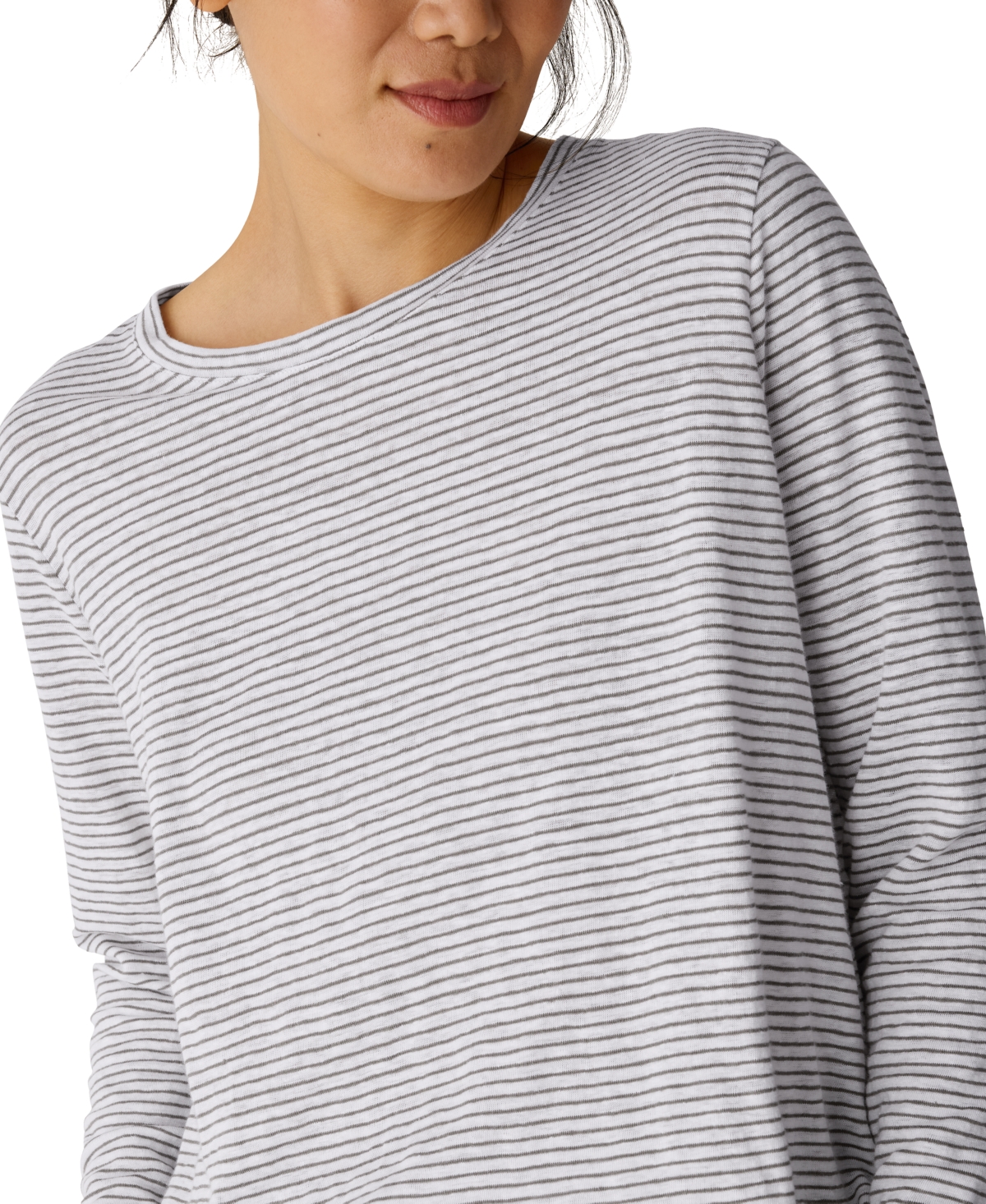 Eileen Fisher Women's Yarn-Dyed Stripe Crewneck T-Shirt, Regular And Petites