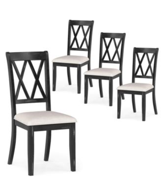 Farmhouse Dining Chairs Modern Kitchen Chairs with Elegant Hollowed backrest