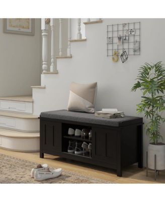 Lift-Top Shoe Storage Bench for Entryway