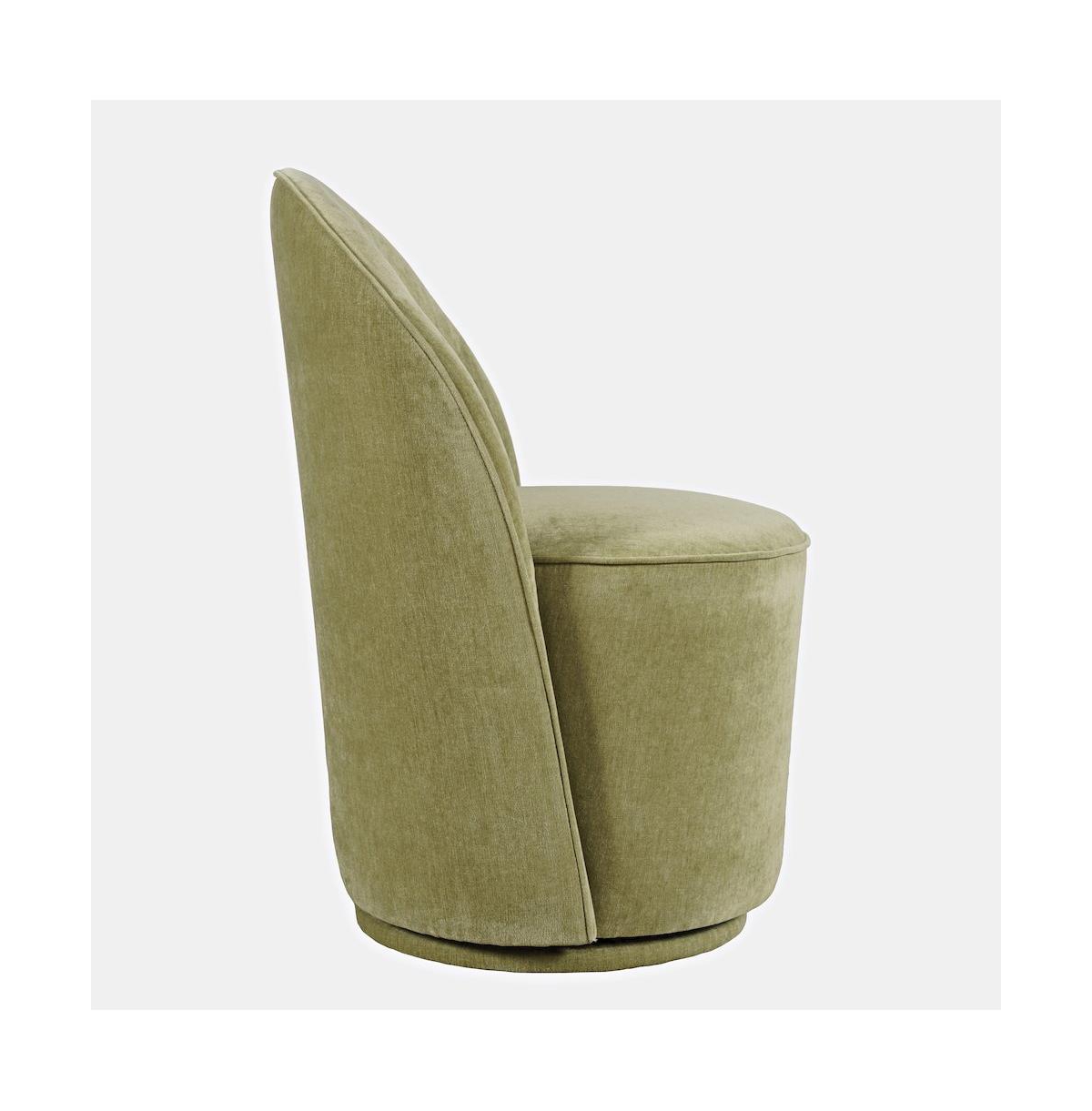 Jofran Landon Mid-Century Modern Upholstered Swivel Dining Chair (Set of 2