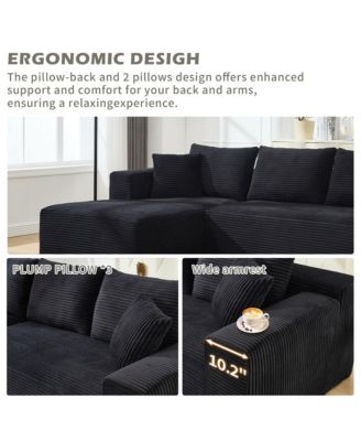 Modular Sectional Sofa Couches L-Shape Couch 3 Seat Modular Sofa Memory Foam Sectional Couches