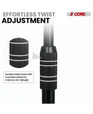 Mic Stand 2Pcs Adjustable Microphone Stands Floor w 180° Rotating Telescoping Metal Boom Arm