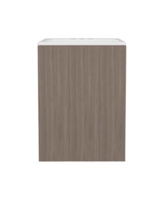 Siena Compact Vanity Cabinet, Single Door, Two Open Side Shelves