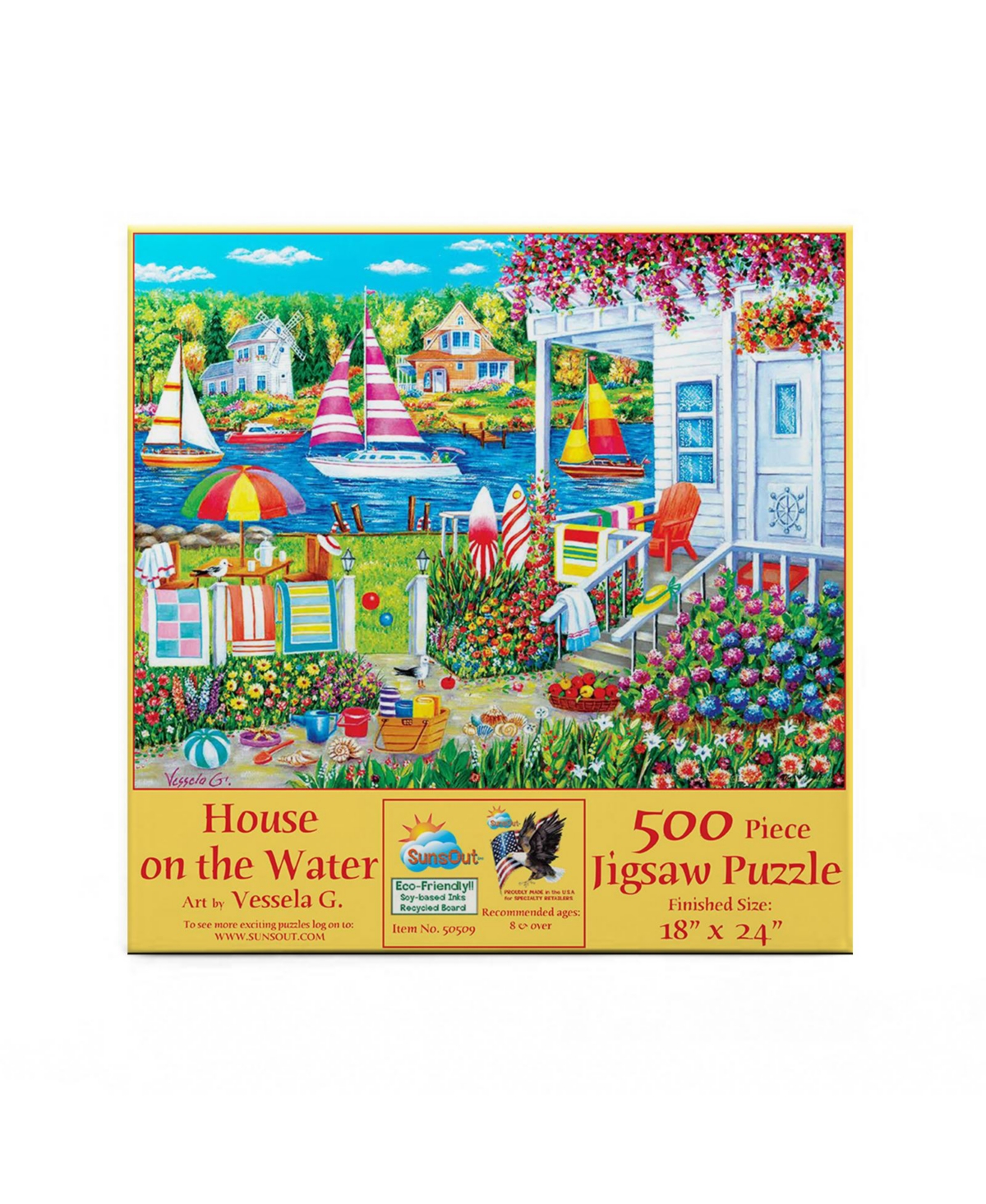 SunsOut House on the Water 500 piece Jigsaw Puzzle for Adults