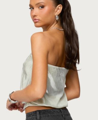 Women's Leira Silky Sparkly Strapless Top