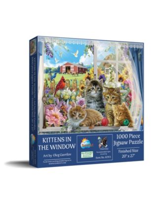 Kittens in the Window 1000 piece Jigsaw Puzzle for Adults