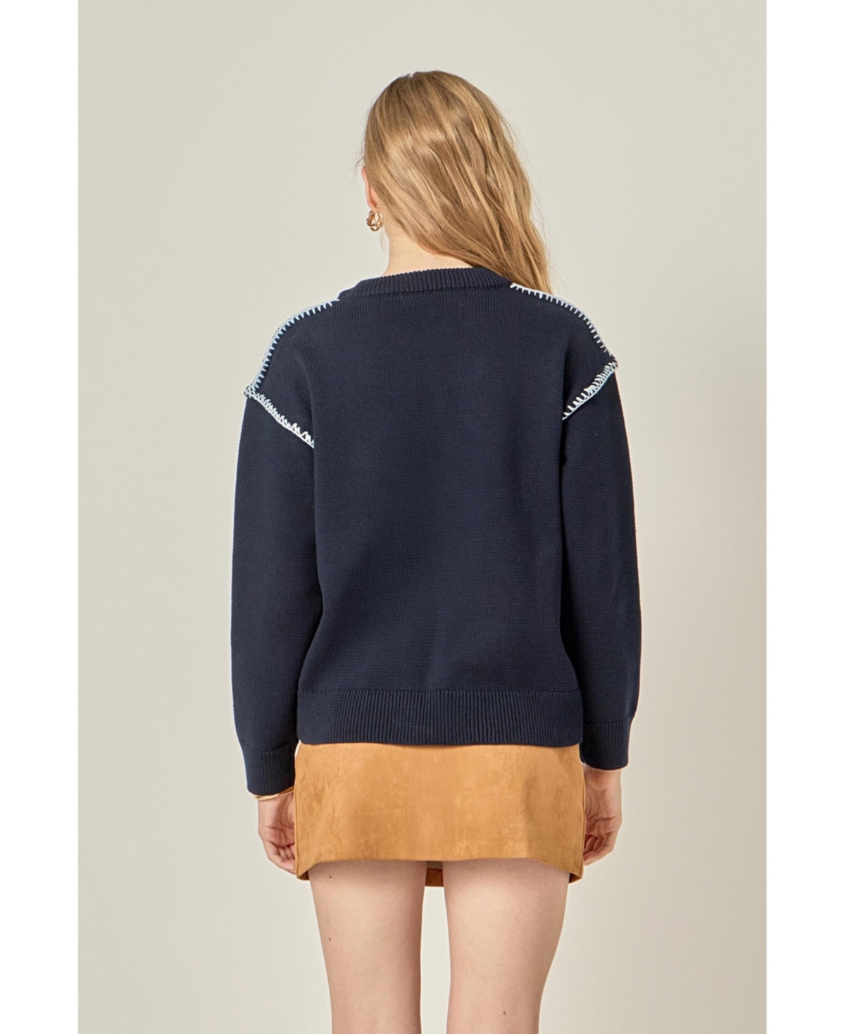 English Factory Women's Handwriting crew neck knit