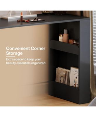 78-Inch Vanity Desk  3 Drawers, with Reversible Cabinet