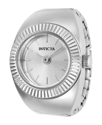 Women's 48946 Mini Ring Watch Quartz 2 Hand Silver Dial Watch