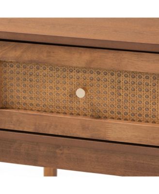 Ramiel 18.7" Rattan Mid-Century Nightstand