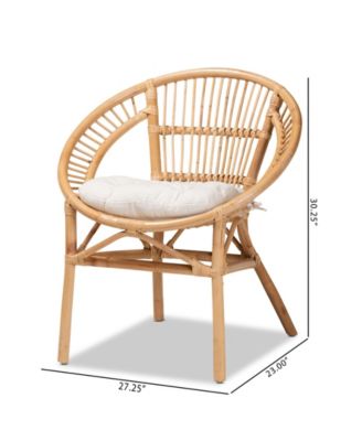 Adrina 23" Rattan Bohemian Dining Chair