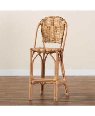 Neola 22" Rattan Bohemian Bar Stool