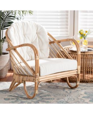 Aliane 30" Rattan Bohemian Armchair