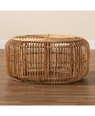 Aliane 30" Rattan Bohemian Coffee Table