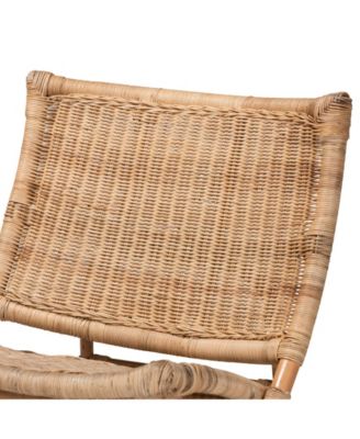 Herrara 27.6" Rattan Bohemian Foldable Lounge Chair