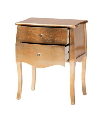 Patrice 22.8" Wood 2-Drawer End Table