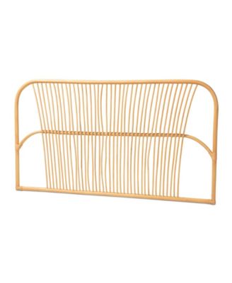 Laina 63.8" Rattan Bohemian Queen Wall-Mount Headboard