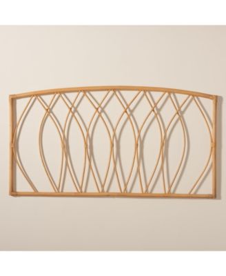 Halia 2" Rattan Bohemian Queen Wall-Mount Headboard