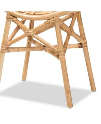 Elgon 18.5" Rattan Bohemian Footstool