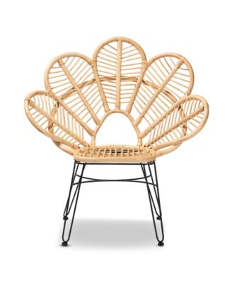 Garan 37.8" Rattan Bohemian Accent Chair