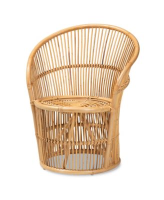 Narva 31.3" Rattan Bohemian Accent Chair