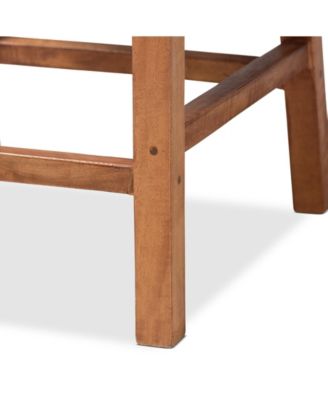 Caspia 20.25" Rattan Mid-Century Counter Stool