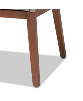 Jennifer 23.6" Wood Mid-Century Dining Armchair