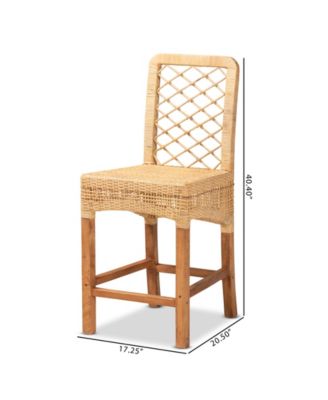 Moscow 40.4" Rattan Bohemian Counter Stool
