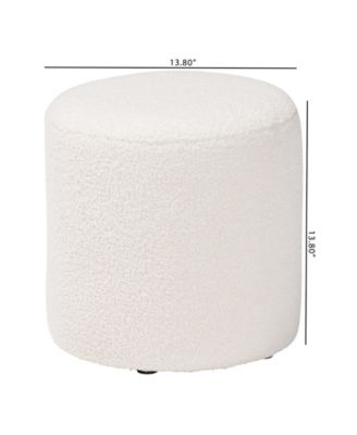 Tori 13.8" Wood Upholstered Ottoman