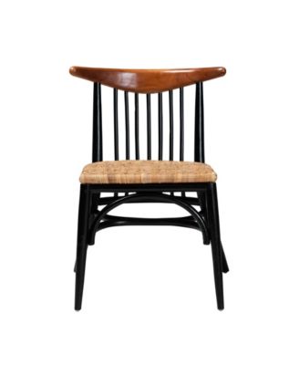 Parthenia 20.5" Rattan Mid-Century Dining Chair