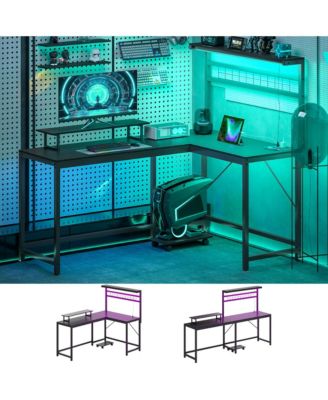 L Shaped Desk, Convertible Corner Desk for Small Space,
