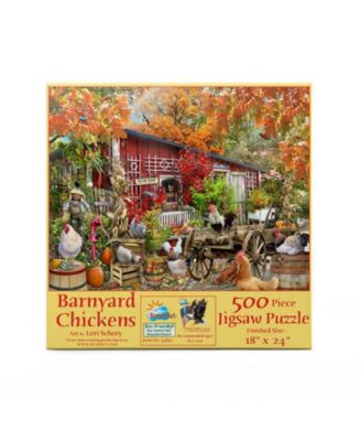 Barnyard Chickens 500 piece Jigsaw Puzzle for Adults