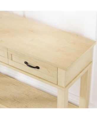 Console Table Entryway Table with 3 Storage Drawers, 3-Tier dust rial Metal Sofa Table Behind Couch Table, Hallway Table for Entryway