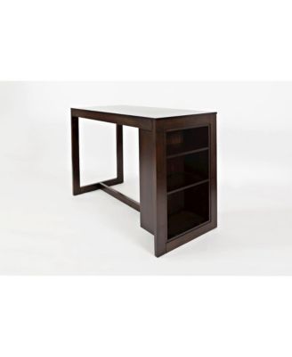 Tribeca Counter Height 48" Contemporary Dining Table with Built-In Shelving