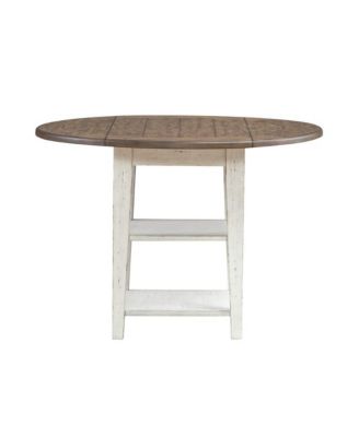 Al Fresco Drop Leaf Table for Dining Room - Graphite & Whitestone