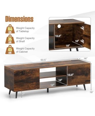 TV Stand for 60" TVs Mid Century Modern Media Console Table