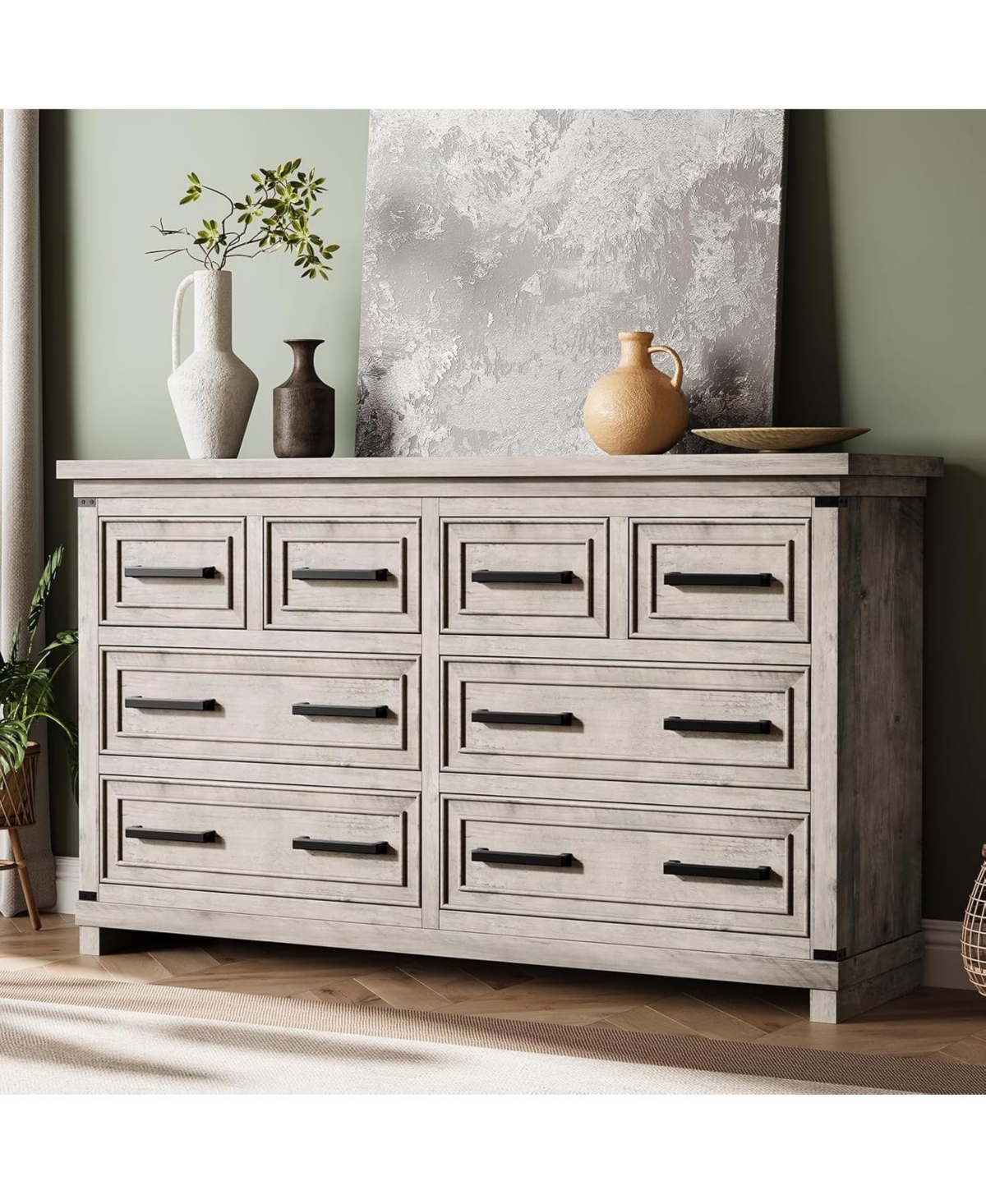 Gaomon Dresser for Bedroom with 8 Drawers, Farmhouse Chests of Drawers