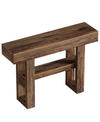 41.34-Inch Farmhouse Console Table, 2-Tier Narrow Sofa Table Behind The Couch, Entryway Furniture