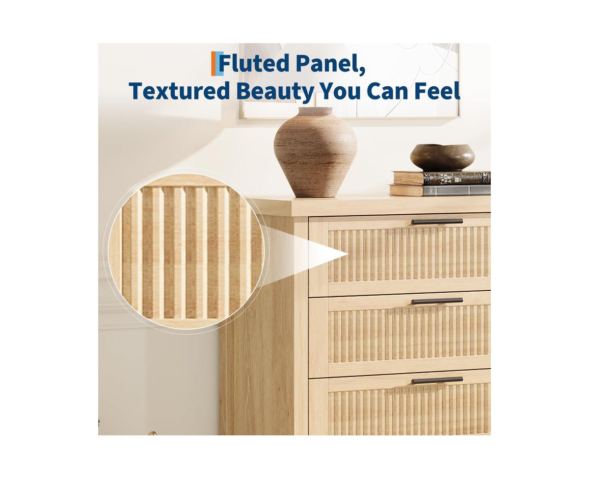 gaomon Fluted Dresser for Bedroom