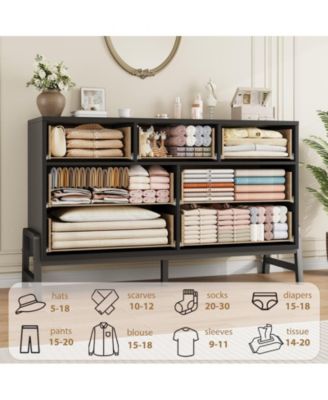 52-Inch Wide Freestanding 7-Drawer Bedroom Dresser