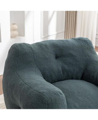 Giant Bean Bag Sofa with Armrests High-Density Foam Stuffed Lazy Sofa for Adults Removable Washable Cover