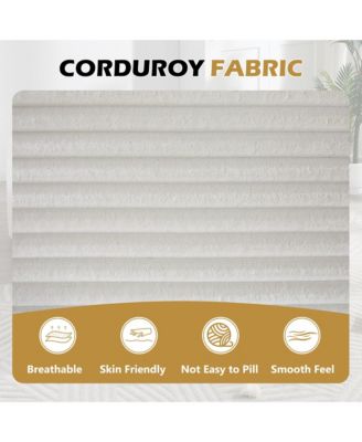 67 Inch White Velvet Chaise Lounge Chair with 9.9 Inch Wide Armrests and Deep Seat for Living Room